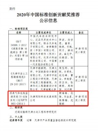 同陽科技入選2020年中國(guó)標(biāo)準(zhǔn)創(chuàng)新貢獻(xiàn)獎(jiǎng)天津市推薦名單